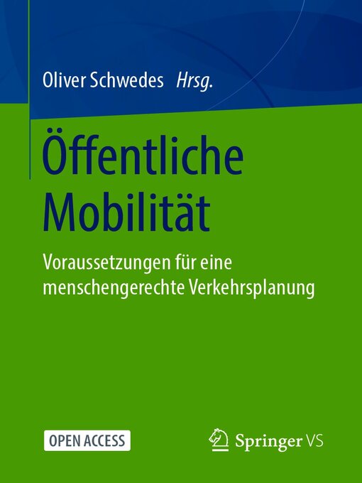 Title details for Öffentliche Mobilität by Oliver Schwedes - Available